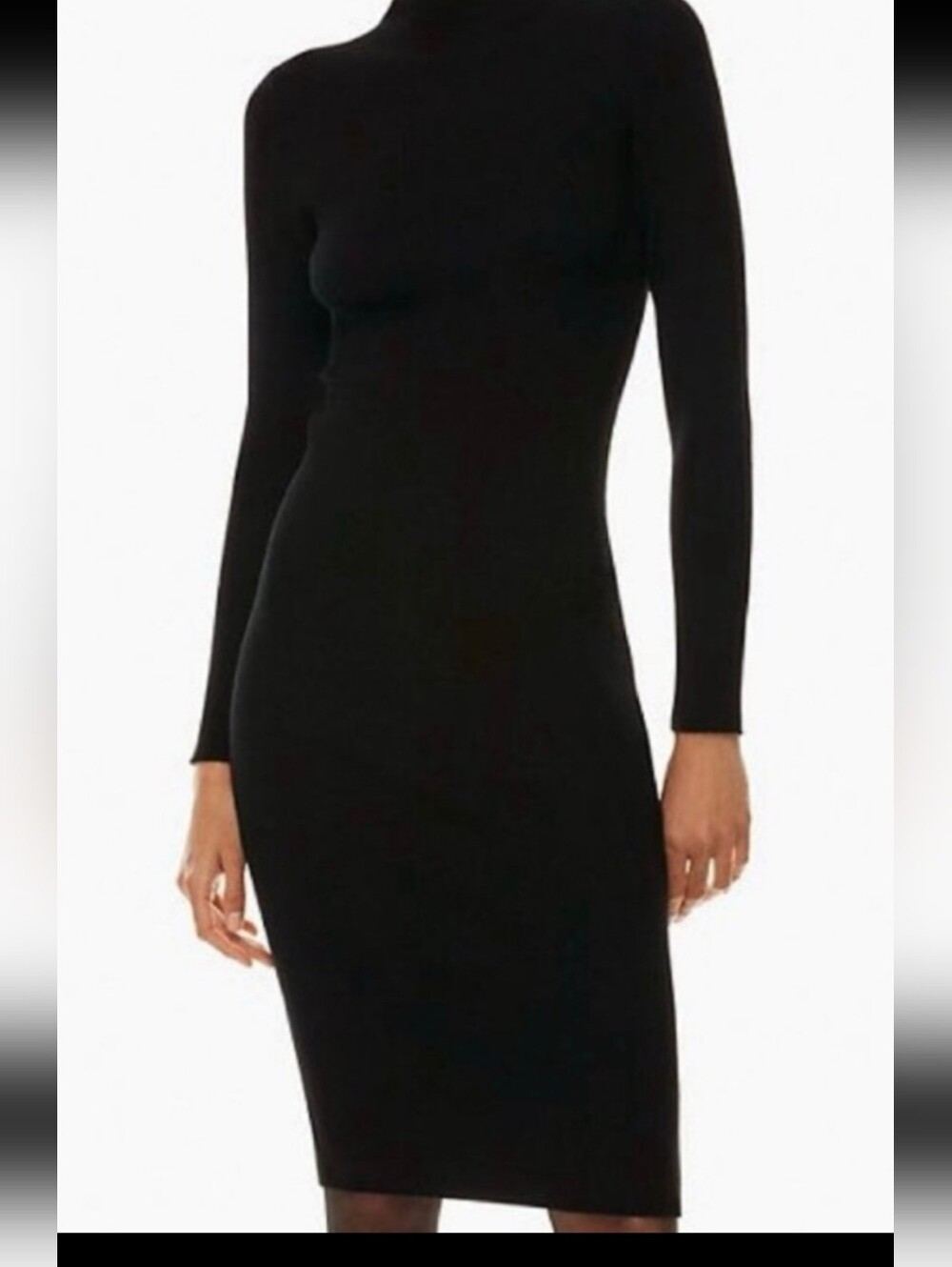 ARITZIA BABATON Long Sleeve Mock Neck large DressThe bottom was cut to make th